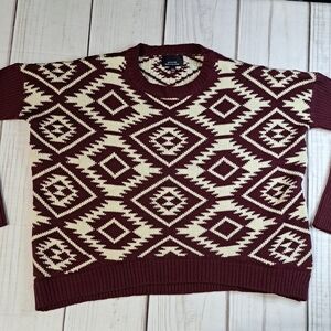 3 FOR 12 SALE Active Los Angeles Aztec  size S/M Oversized Boxy Southwestern